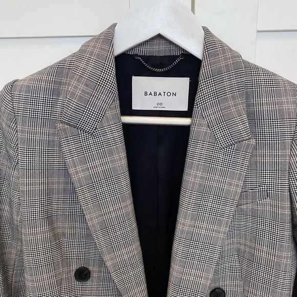 Aritzia Gray Plaid Blazer - Picture 4 of 7